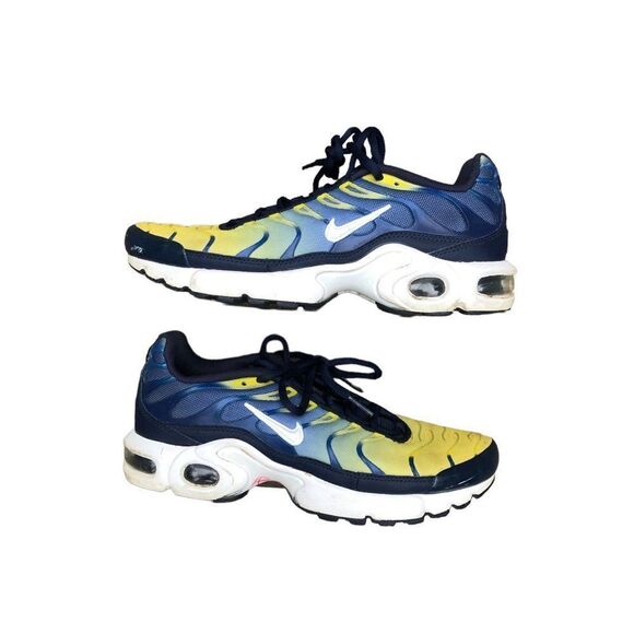 2017 Nike Air Max 97 Plus Tuned 1 Blue/Yellow Size 6.5 - Picture 4 of 16